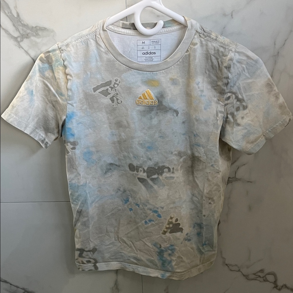 Adidas Kids T-Shirt - Blue, Gray, and Yellow